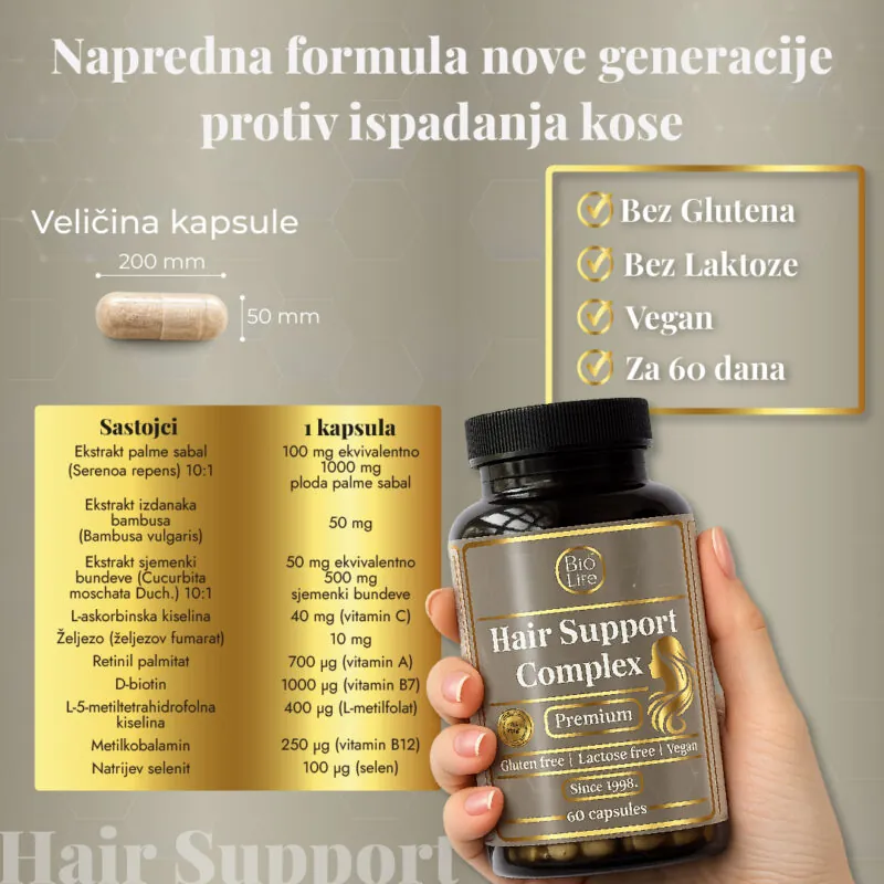 Hair Support Complex Premium BioLife 60kaps